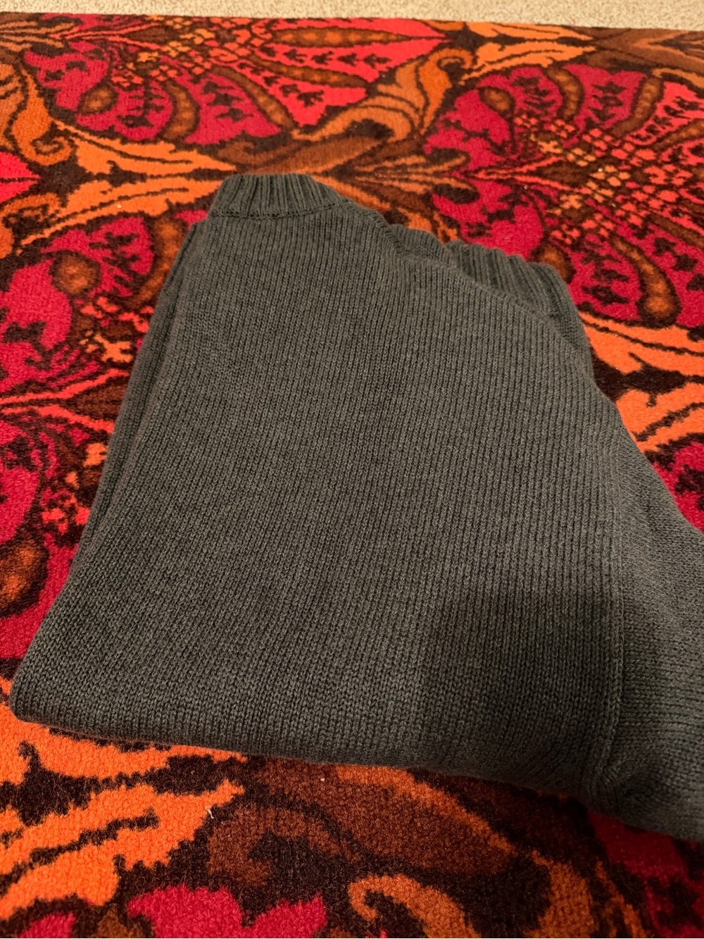DONNI. Charcoal Grey Cotton-Cashmere Crewneck Sweater - Picture 5 of 5